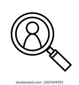 Hiring icon vector for web and mobile app. Search job vacancy sign and symbol. Human resources concept. Recruitment