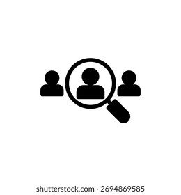 Vector de iconos de contratación para Web y App móvil. Símbolo y signo de la vacante de trabajo de Búsqueda. Concepto de recursos humanos. Contratación