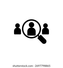 Hiring icon vector for web and mobile app. Search job vacancy sign and symbol. Human resources concept. Recruitment