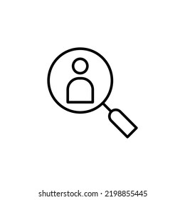 Einstellsymbol für Web- und mobile App. Zeichen und Symbol für freie Stellen suchen. Konzept der Humanressourcen Einstellung