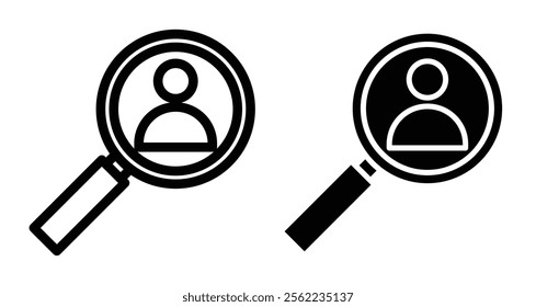 Hiring Icons pack in outlined and flat versions