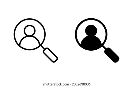 Hiring icons set. Search job vacancy sign and symbol. Human resources concept. Recruitment
