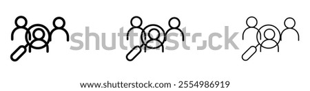 Hiring icons in tree different stroke sizes