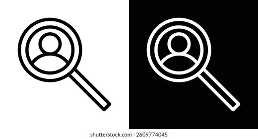 Hiring icons vector set in stroke line style