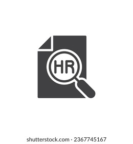 Hiring and Interview vector icon. filled flat sign for mobile concept and web design. Human resources search glyph icon. Symbol, logo illustration. Vector graphics