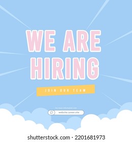 hiring job social media post template