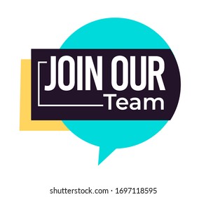 Hiring and join our team isolated icon, wanted and vacancy vector. Career and job finding, recruitment and employment, emblems or logo. Work offer ads or promotion, social media announcement