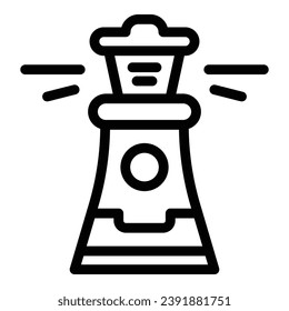 Vector de contorno de icono del faro de contratación. Equipo de trabajo. Candidato