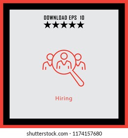 Hiring  line icon