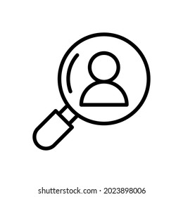 hiring line icon illustration vector graphic