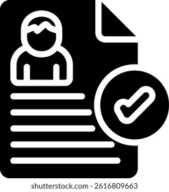 Hiring Manager Glyph Vector Icon Design