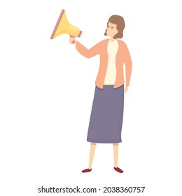 Hiring Megaphone Icon Cartoon Vector. Seeking Job. Lost Employment