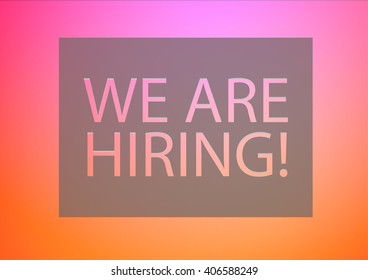 Hiring message flat style illustration