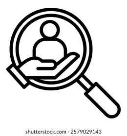 Hiring Otline  Icon Simple Vector Element For Design