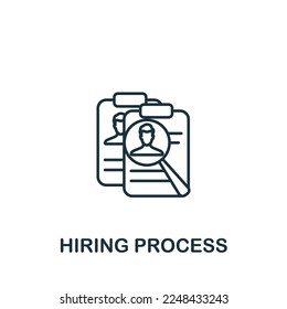 Hiring Process icon. Monochrome simple Talent Development icon for templates, web design and infographics