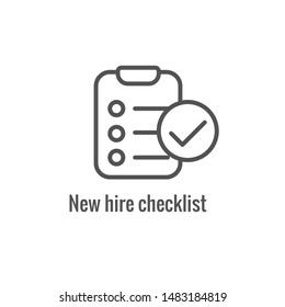 Hiring Process icon showing an aspect of being a new hire