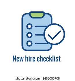 Hiring Process icon showing an aspect of being a new hire