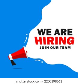 Hiring recruitment open vacancy design info label template