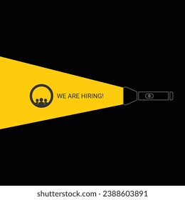 Hiring recruitment open vacancy design , We are hiring join to team announcement creative design. 3D Illustration