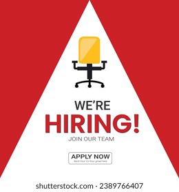 Hiring recruitment open vacancy design , We are hiring join to team announcement creative design. 3D Illustration