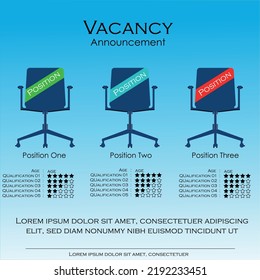 Hiring and recruitment poster or banner vector concept . Symbol of vacancies, job offers, career development, job advertisement. Eps10 vector illustration