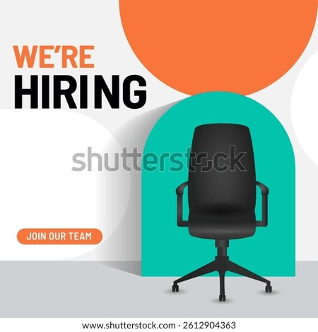 Hiring recruitment template vector illustration