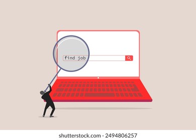 Hiring or recruitment website banner vector template with businessman and businesswoman . Job vacancy advertisement