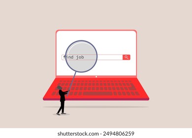 Hiring or recruitment website banner vector template with businessman and businesswoman . Job vacancy advertisement