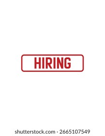 HIRING Gummistempel Design Vektor