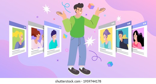 Hiring search office work vacancy, Fine team staff select best personnel professional. Human Resources. HR with magnifier looking for creative worker in crowd.