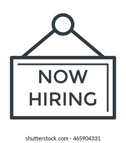 Hiring Sign Vector Icon