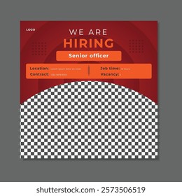 Hiring Social media post design template