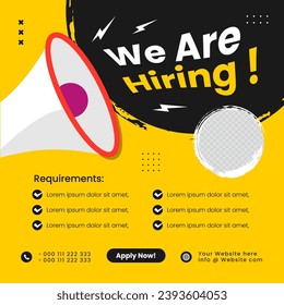 Hiring Social media template job vacancy recruitment