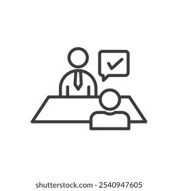 Hiring stroke icon in black