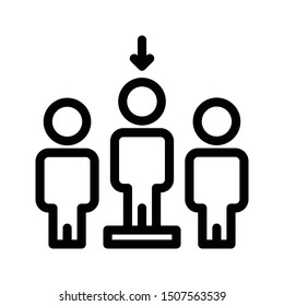 hiring thin line vector icon
