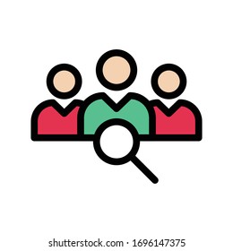 icono de color plano vectorial de contratación 