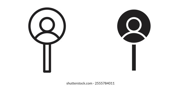 Hiring vector icon set in black color.