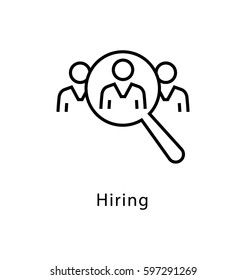 Hiring Vector Line Icon 