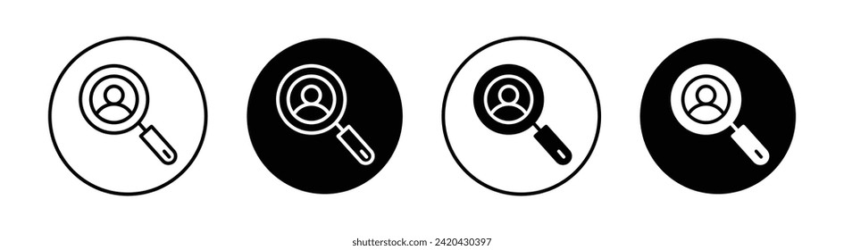 Ilustración de iconos de la línea del vector de contratación.