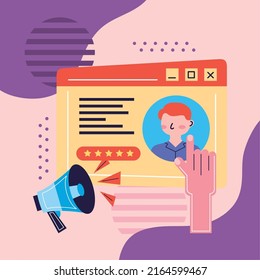 hiring in webpage and megaphone