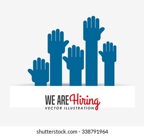 hiring workers design, vector illustration eps10 graphic 