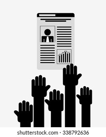 hiring workers design, vector illustration eps10 graphic 