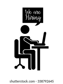 hiring workers design, vector illustration eps10 graphic 