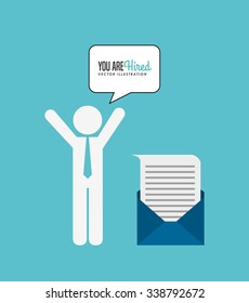 hiring workers design, vector illustration eps10 graphic 
