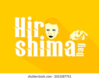 Día de Hiroshima. Banner del día de Hiroshima y diseño de afiches para medios sociales y medios impresos.