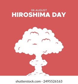 Día de Hiroshima celebrado el 06 de agosto, Día de Hiroshima ilustración de archivo editable y Plantilla de redes sociales, archivo eps.