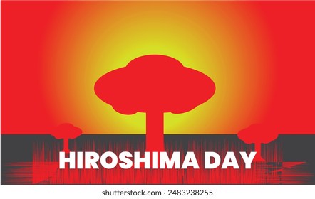 Plantilla de diseño nuclear del día de Hiroshima 