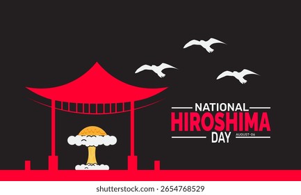 Hiroshima Day remembrance background, peace and antiwar concept, use for banner, poster, card, and memorial design