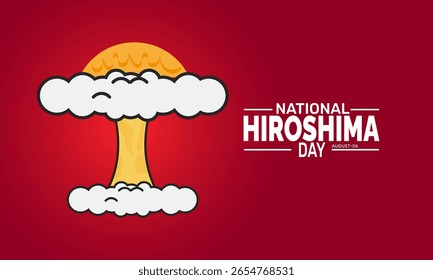 Hiroshima Day remembrance background, peace and antiwar concept, use for banner, poster, card, and memorial design