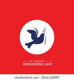 Día de conmemoración del Día de Hiroshima. diseño en honor a la paz y la humanidad. Ideal para publicaciones de concienciación, la ilustración del 6 de agosto y mensajes globales contra la guerra.